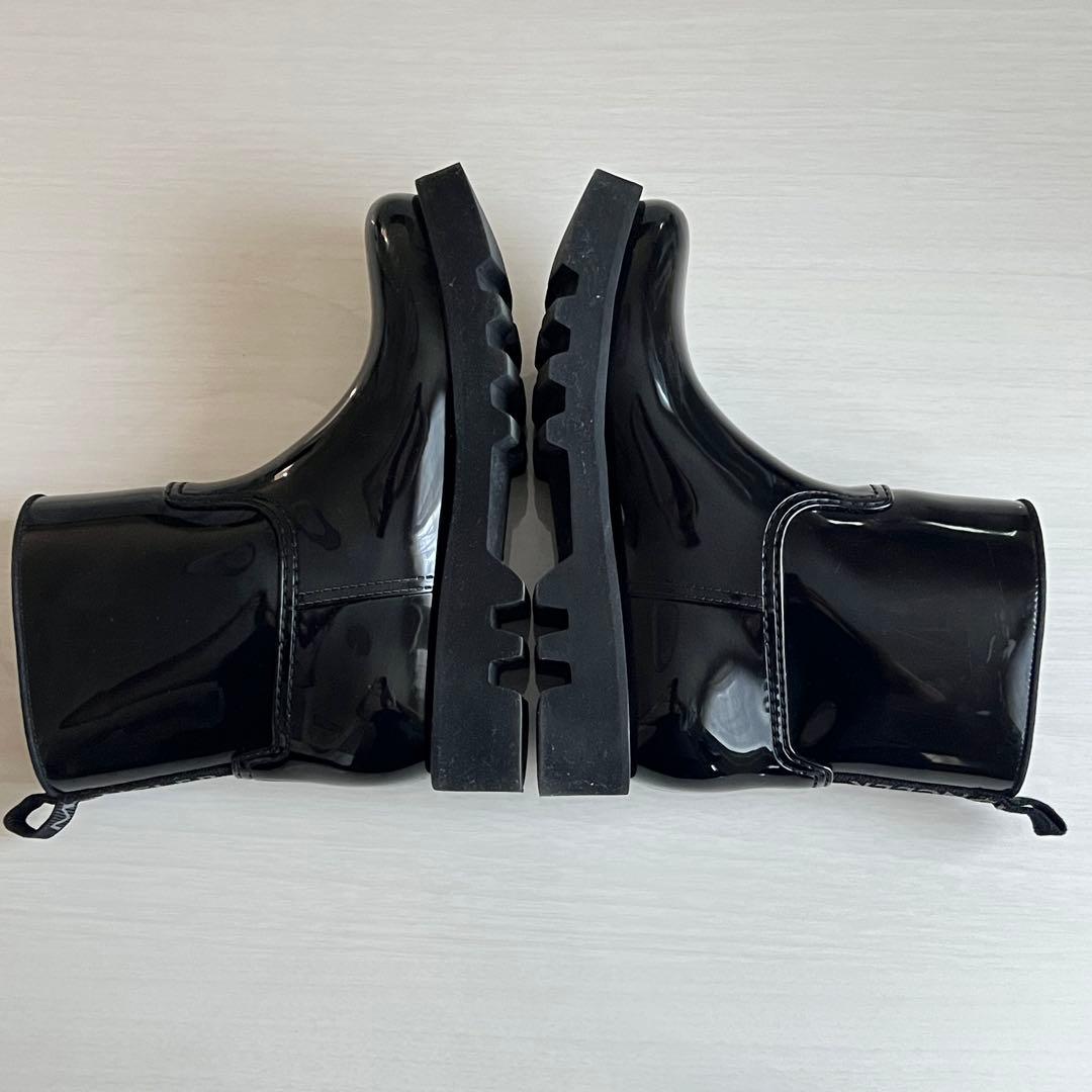 【希少】モンクレール レインブーツ 長靴 38 24.5cm 保存袋 箱付き