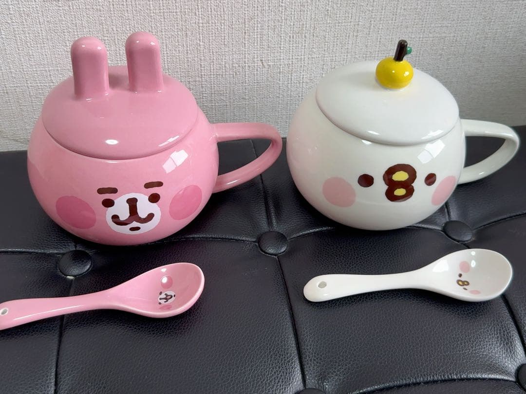 カナヘイの小動物 海外限定 ピスケとうさぎデザインスープカップ