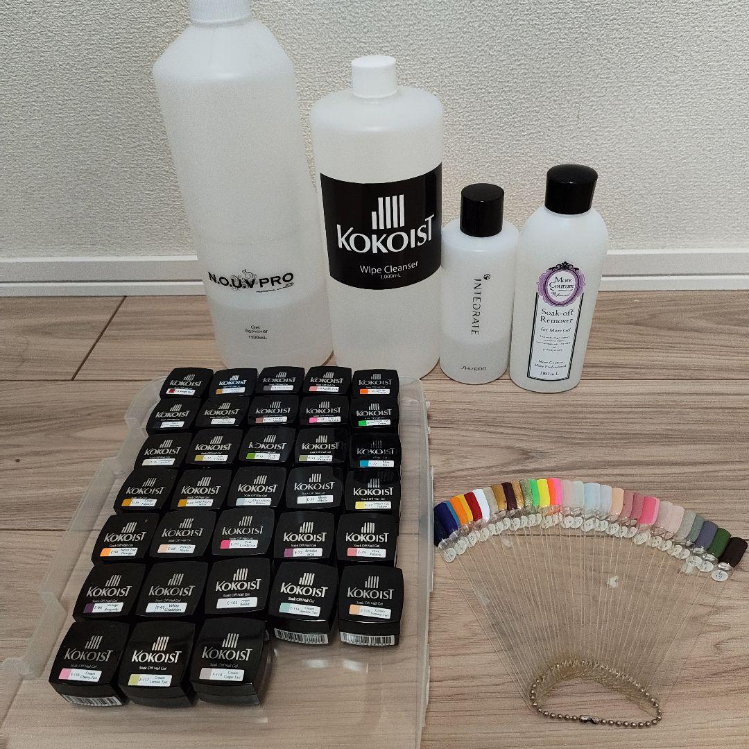 KOKOISTカラージェル(4g)33色＋プロ用大容量溶剤4本 - メルカリ