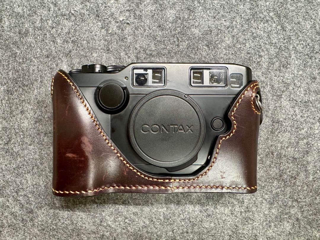 超美品】CONTAX G2 ブラック+本革カメラケース+ケーブルスイッチ
