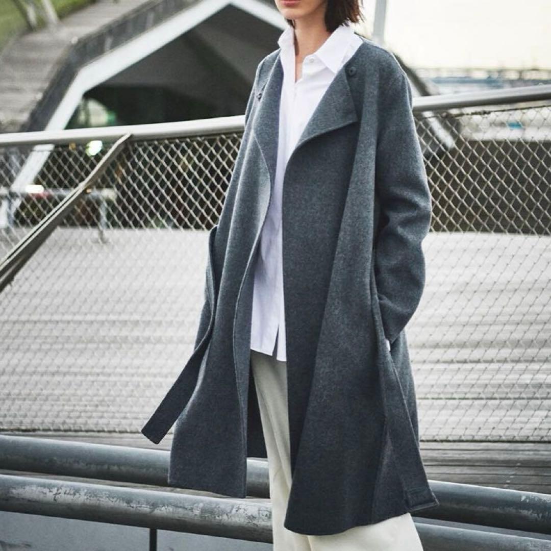 美品✨セオリー カシミヤウール リバーコート ダブルフェイス ノー