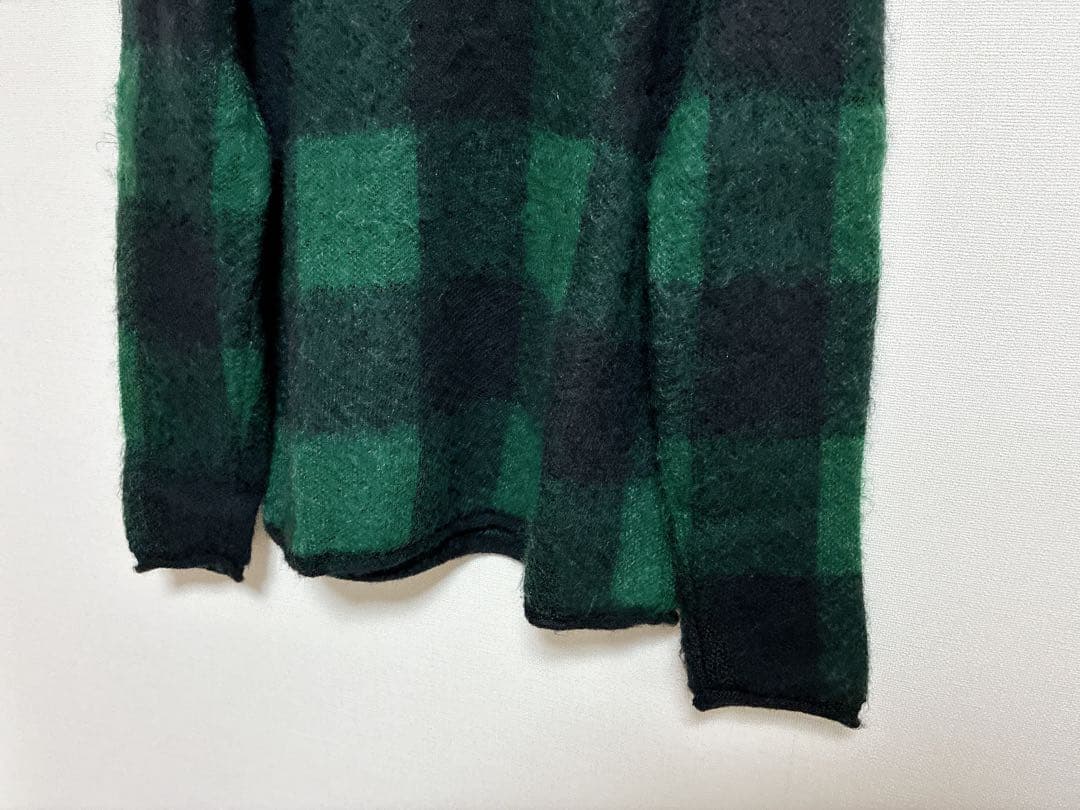 VALENTINOバレンティノモヘアチェックニットセータープルオーバー