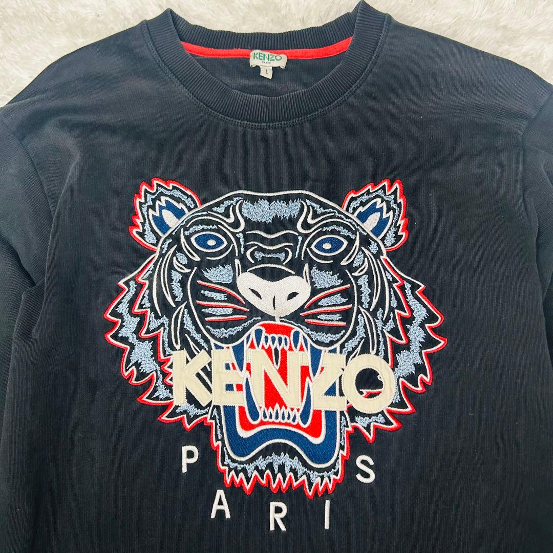 ケンゾー 虎顔 刺繍 ビッグロゴ スウェット 入手困難 希少 人気 - メルカリ