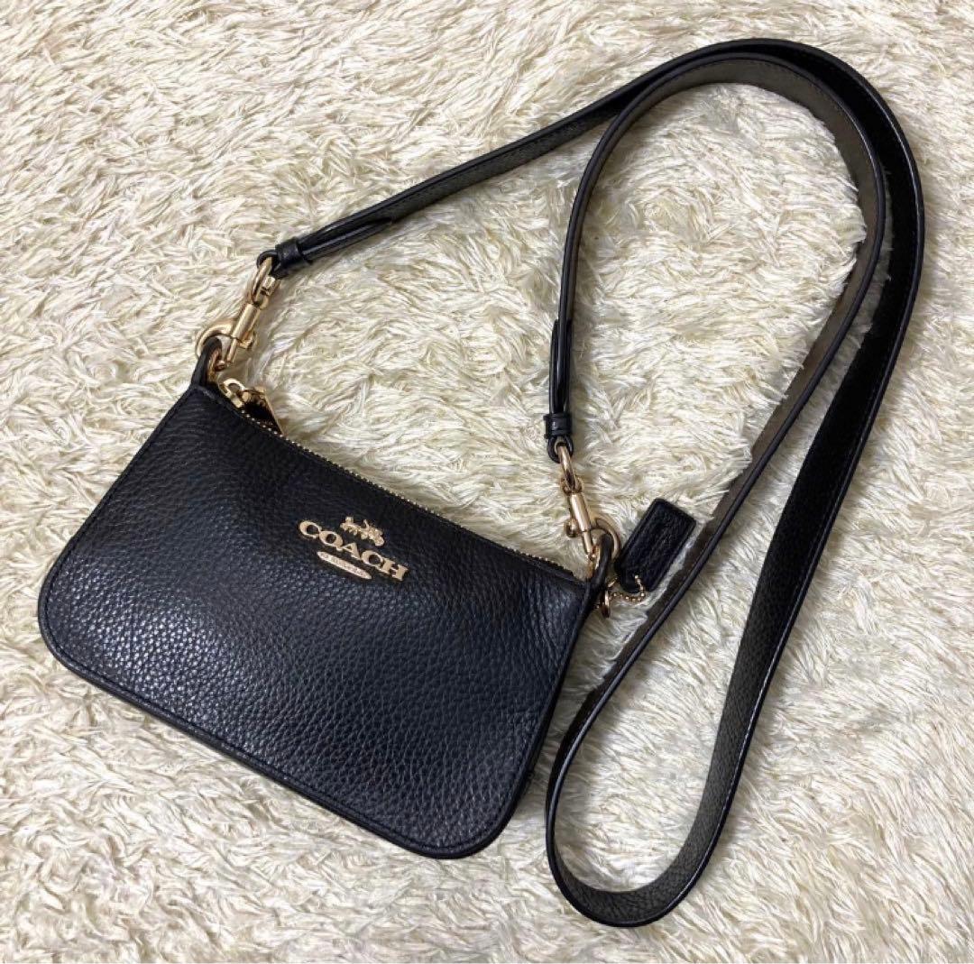 極美品】COACH コーチ ショルダーバッグ ブラック レザー ジェスの通販