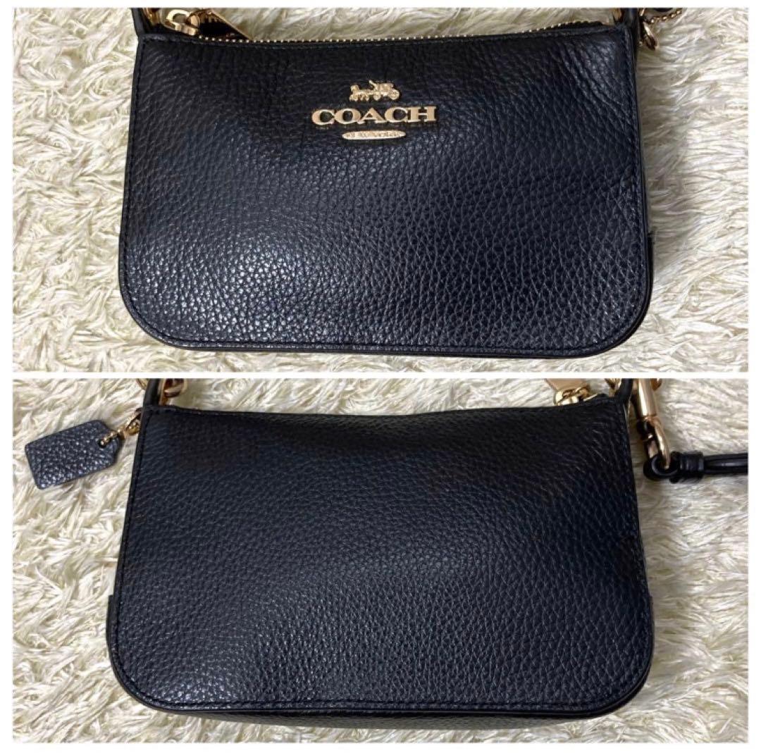極美品】COACH コーチ ショルダーバッグ ブラック レザー ジェスの通販