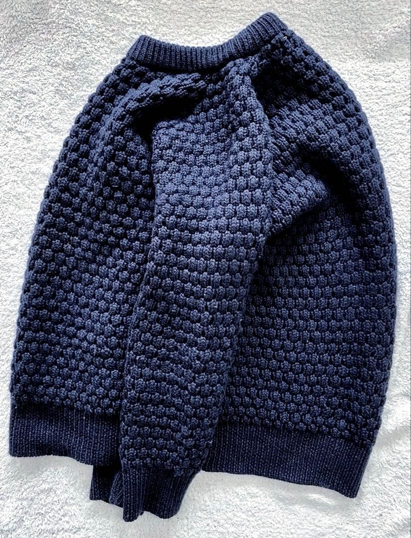 ピーターストーム ポップコーンニットpeter storm 雨降り70sネイビー