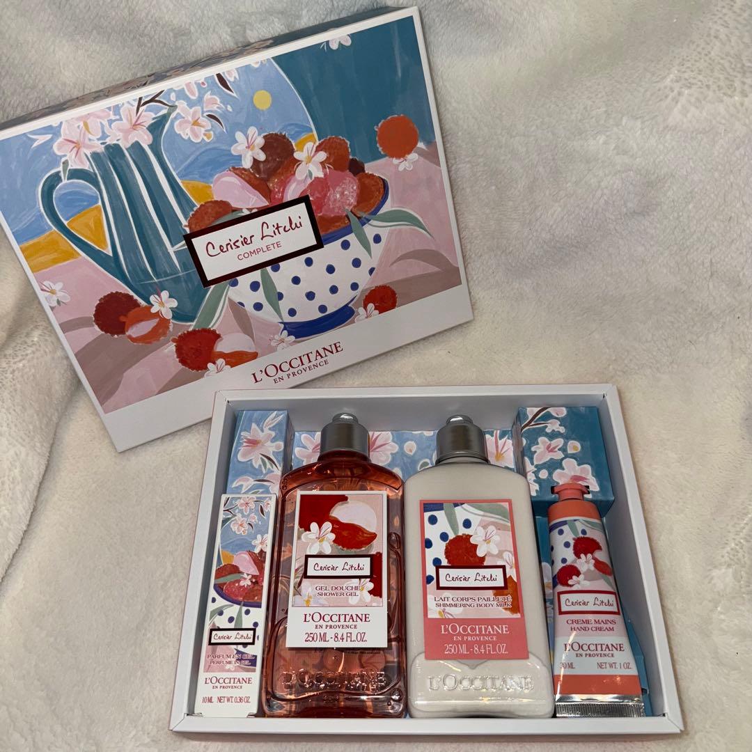 【値下げ交渉可】L'OCCITANE チェリーライチ コンプリート セット ロクシタン」のチェリーブロッサムシリーズにチェリーライチが登場