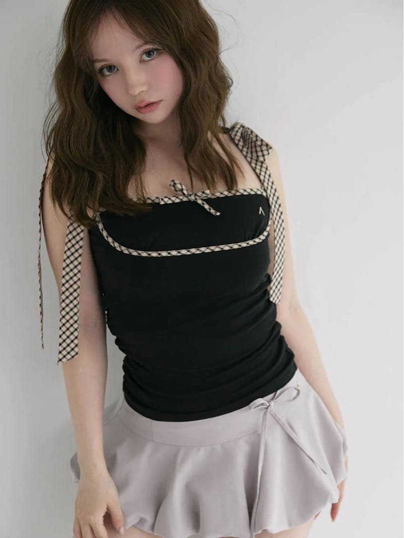 トップス Alice check ribbon tops andmary mdl_1_489323cd-618f-48d6-9420-