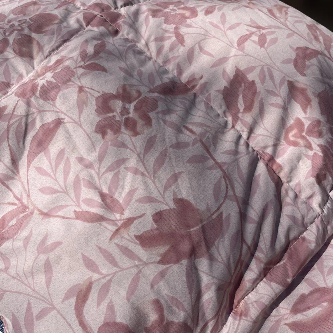 京都西川 洗える羽毛肌掛け布団 StarCandle 花柄ピンク系 シングル