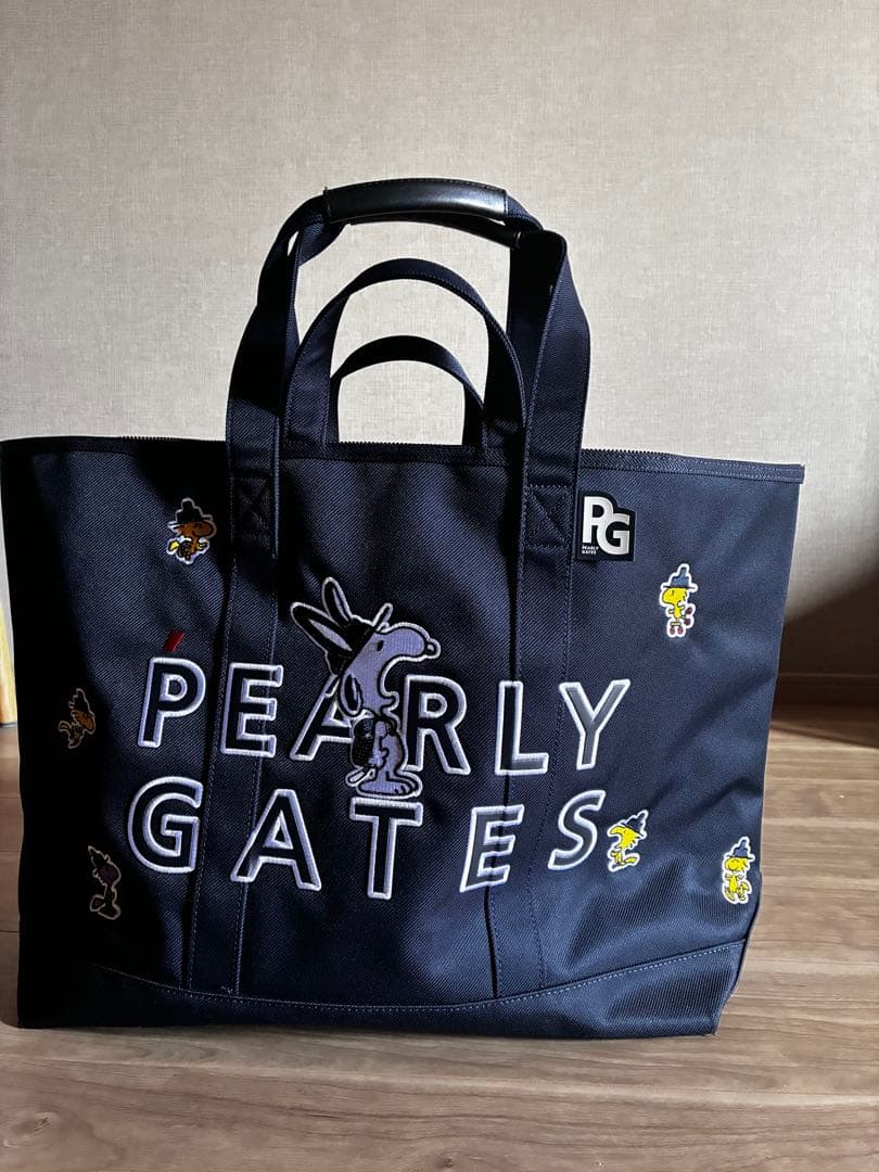 PEARLY GATES トートバッグ ネイビー 大容量 - メルカリ