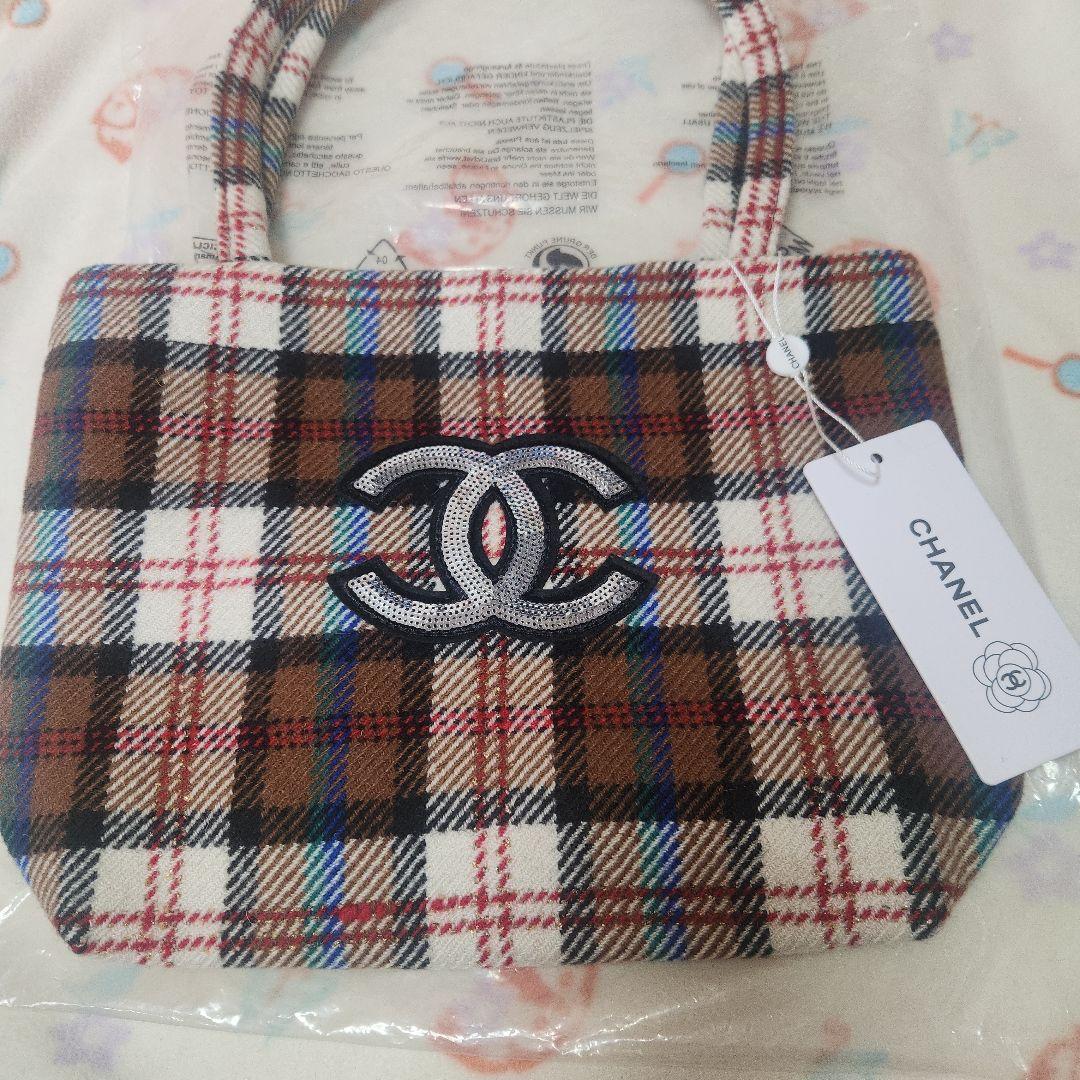 CHANEL チェック柄バッグ ノベルティ - メルカリ