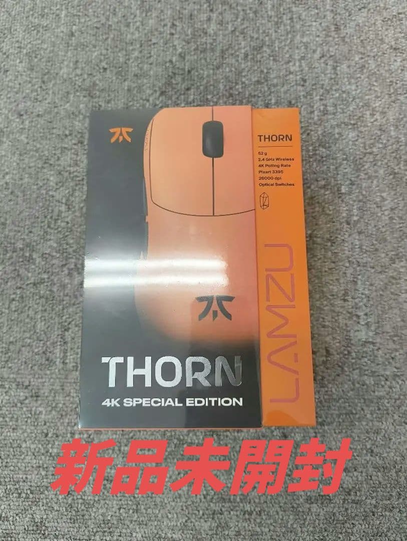 新品未開封 LAMZU THORN 4K Special Edition The Fnatic x Lamzu Thorn 4K Special Edition, a wireless and wired