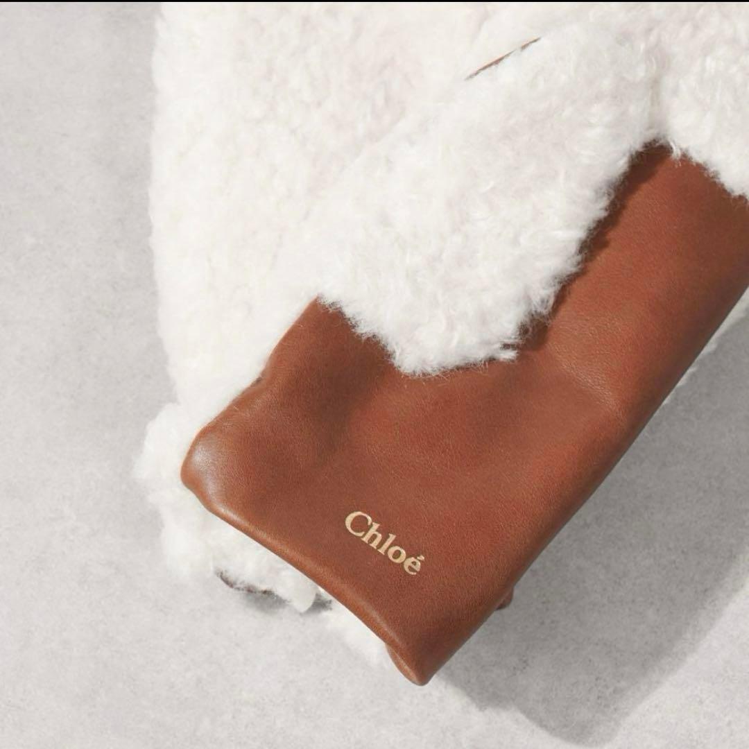 クロエ ミトン 手袋 グローブ ブラウン キャメル ボア ムートン キッズ