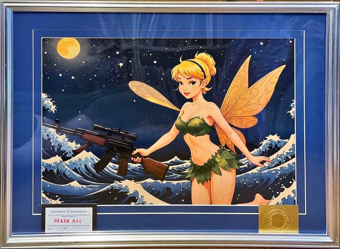 額込 世界限定100枚DEATH NYC アートポスター 現代アート 44 額装 額込 DEATH NYC 不思議の国のアリス バンクシー ポップアート