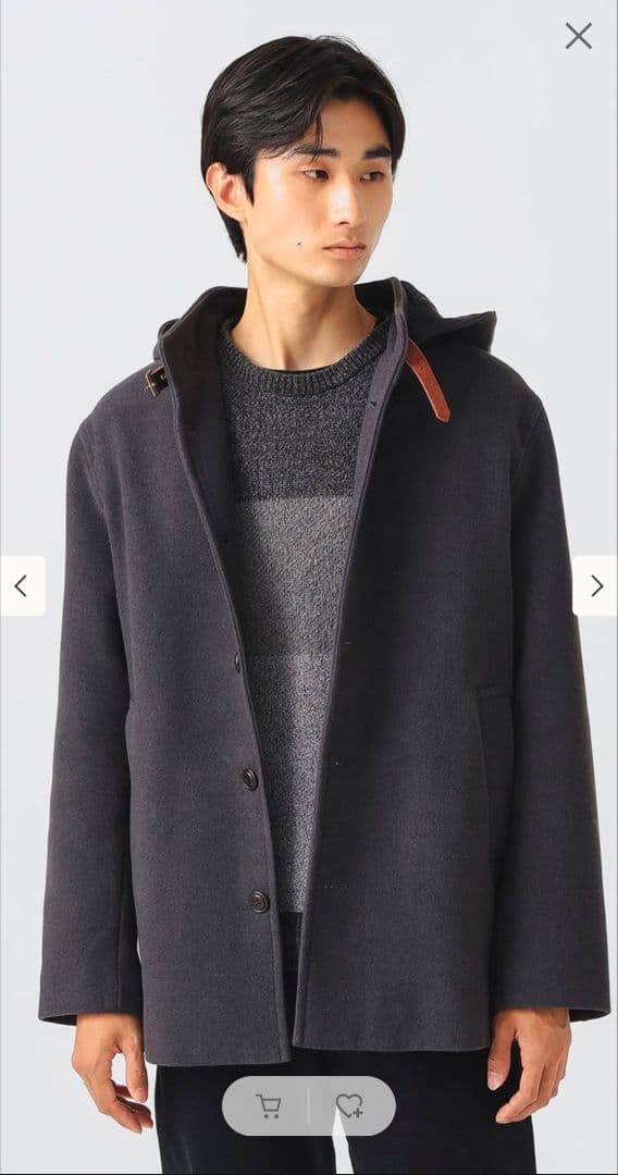 beams フーディー スタンドカラー コート M - メルカリ