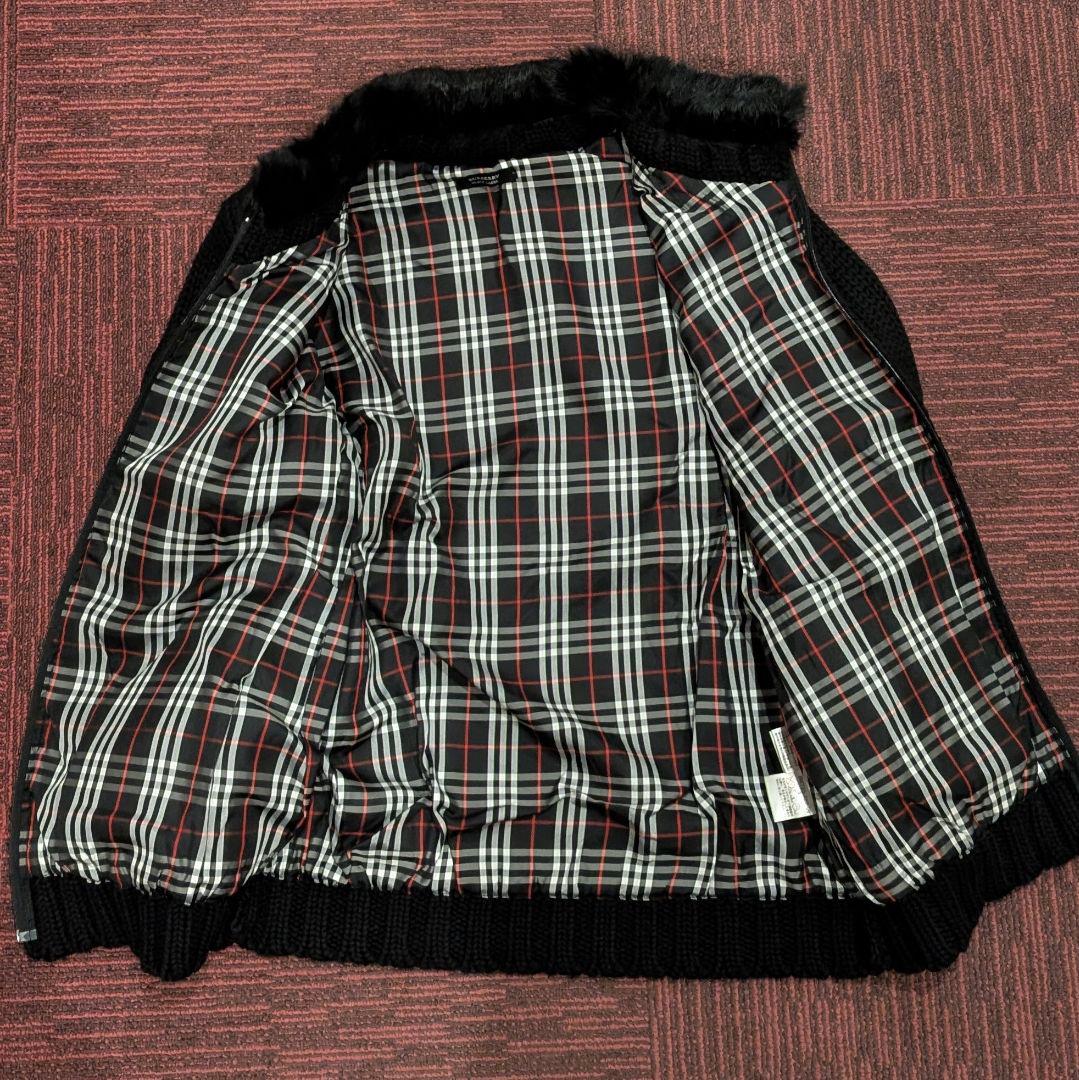 ほぼ未使用 3/L ブラックレーベル ニット セーター ブルゾン ラビット