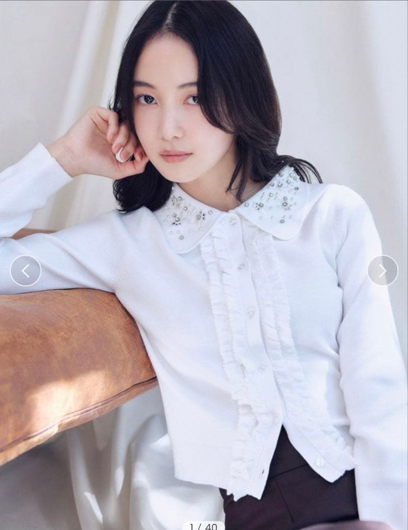 スナイデル【BLACKFRIDAY WEB限定】ビジューカラーニットカーディガン