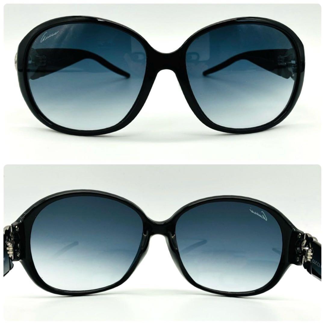 GUCCI グッチ サングラス GG ラインストーン ハート ブラック ケース付