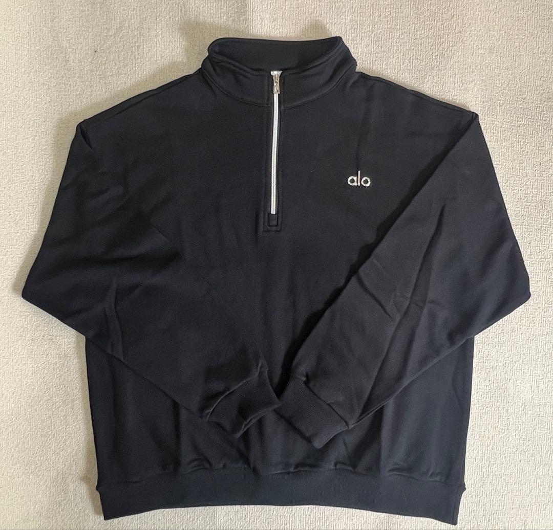 ALO ジップアップスウェット ブラックSML - メルカリ