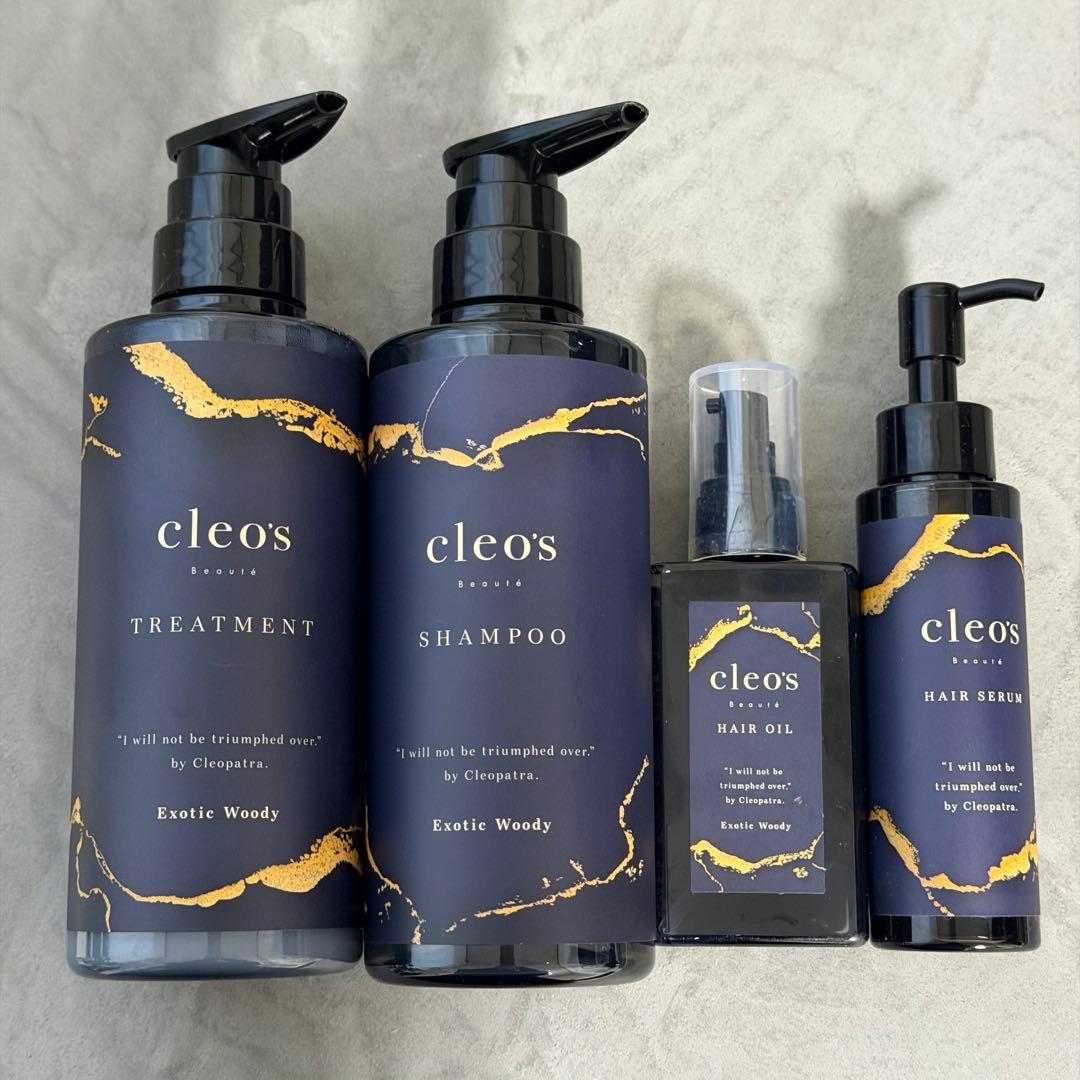 cleo's シャンプー トリートメント ヘアオイル ヘアセラム 4点セット cleo's シャンプー トリートメント ヘアオイル ヘアセラム 4点セット
