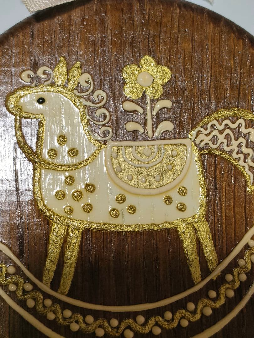 値下げ ボッセ BOSSE 壁飾り 木馬 GOLD ヴィンテージ アンティーク