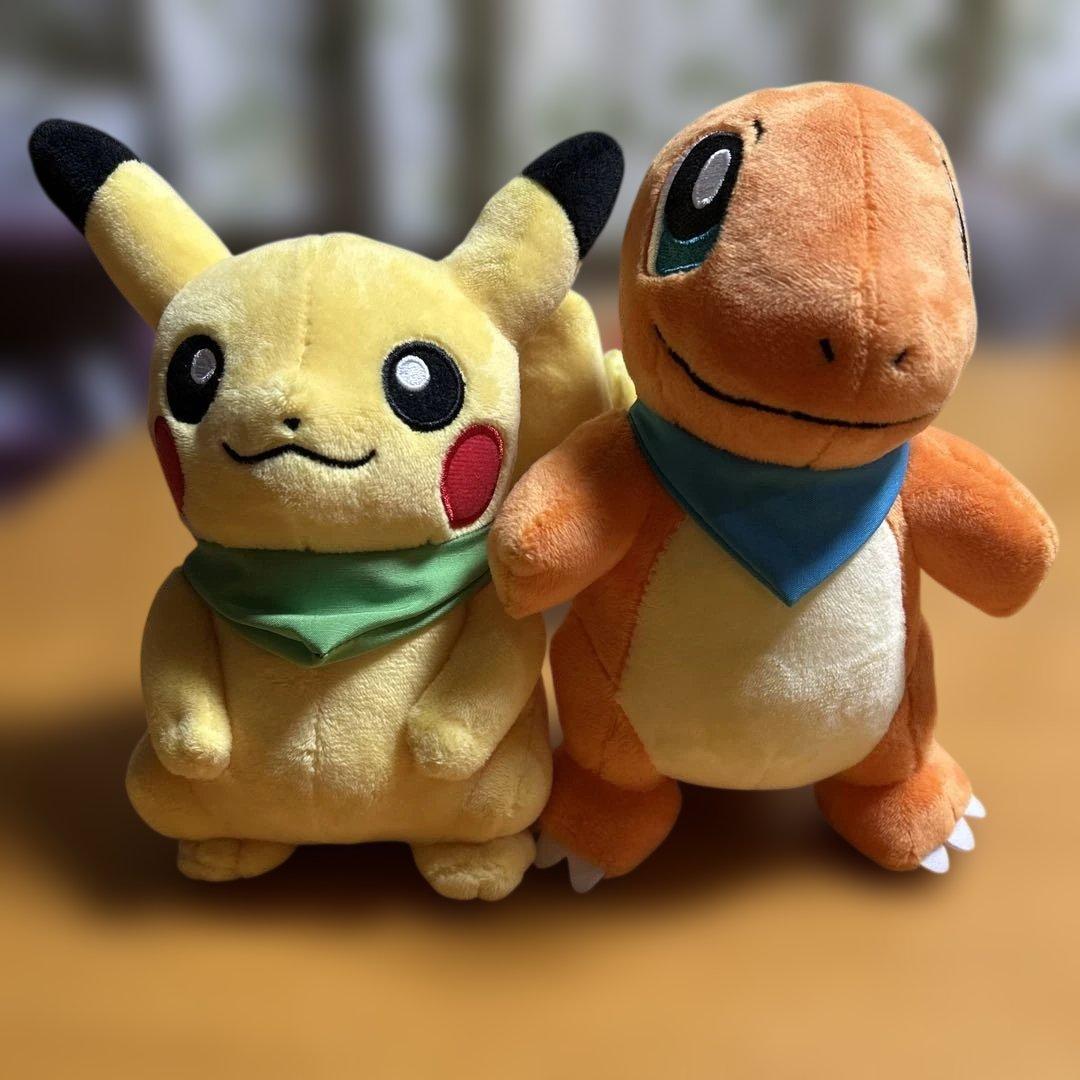 ポケモン ポケセンぬいぐるみ ピカチュウ ヒトカゲ 2体セット - メルカリ