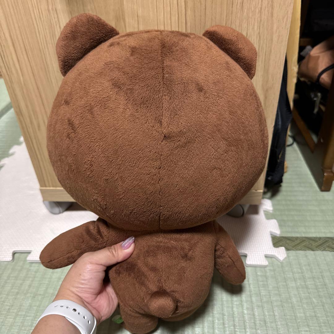 ブラウン 大きなぬいぐるみ LINEフレンズ - メルカリ