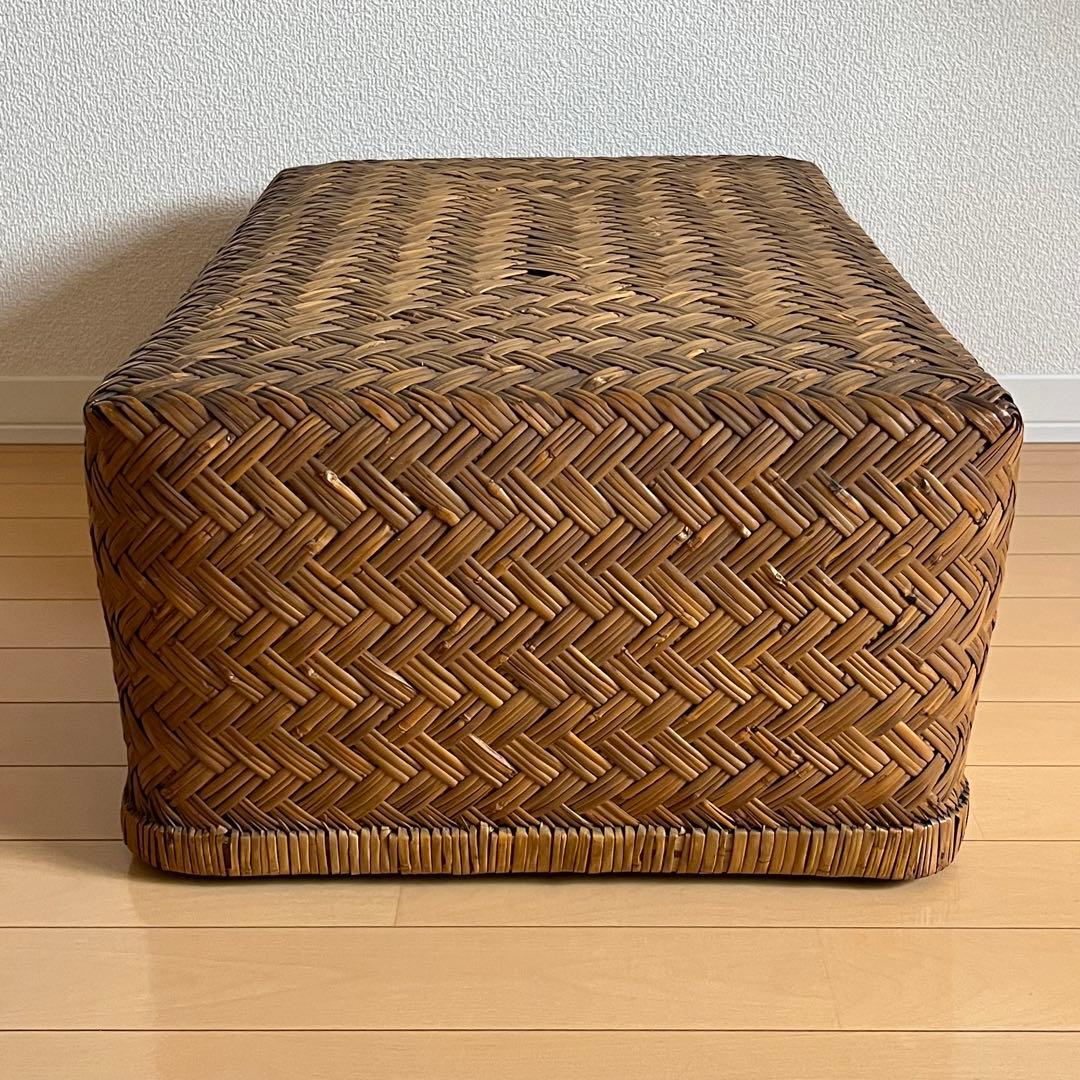 美品✨竹行李 古道具 アンティーク竹籠 収納カゴ昭和レトロ - メルカリ