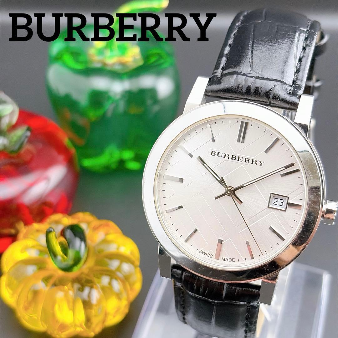 保証書付】バーバリー クォーツ メンズ腕時計 ノバチェック ドレス