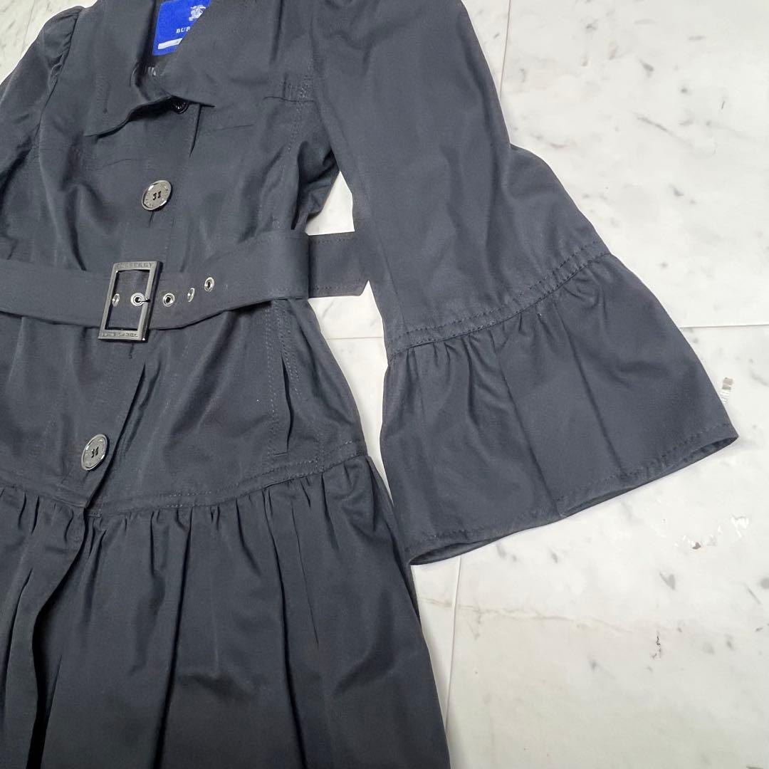 BURBERRY BLUE LABEL フレアコート 38 S〜M相当 ベルト付 - メルカリ