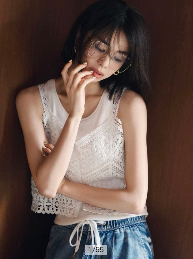 新品 Arpege story アルページュストーリー クロシェレースキャミ 01_001.jpg