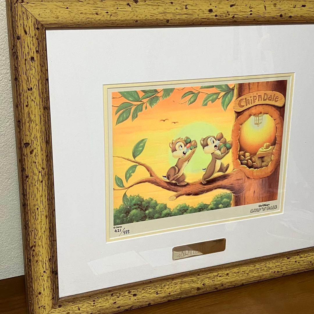 ディズニーストア チップとデール 絵画 シルクスクリーン印刷 アート