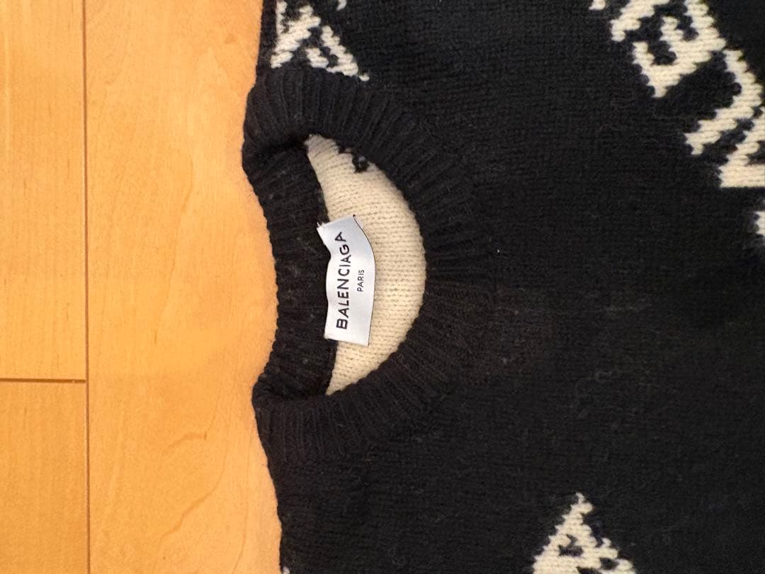 BALENCIAGA ロゴ入りセーター ブラック 34サイズ - メルカリ