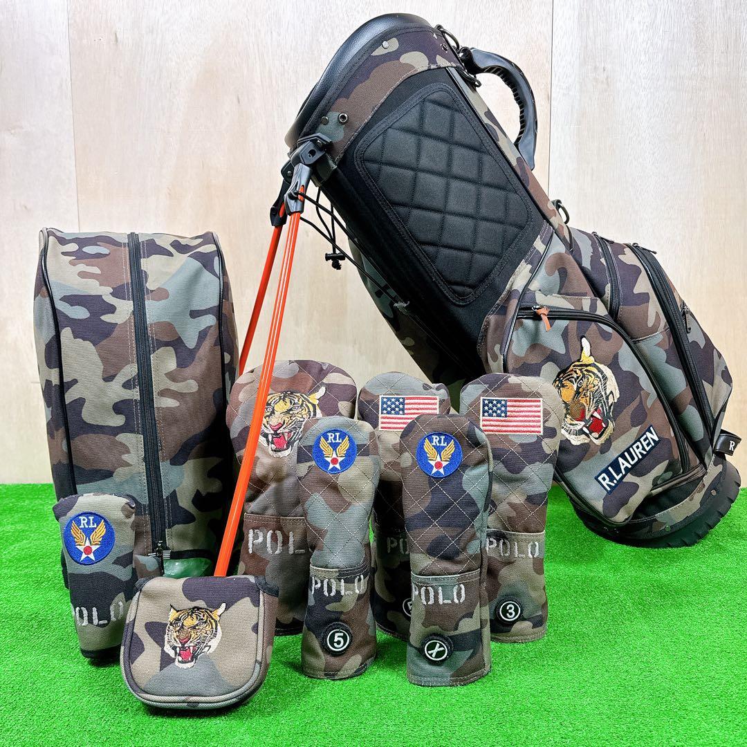 ラルフローレン RLX 迷彩柄 キャディバッグ スタンド式 ヘッドカバー
