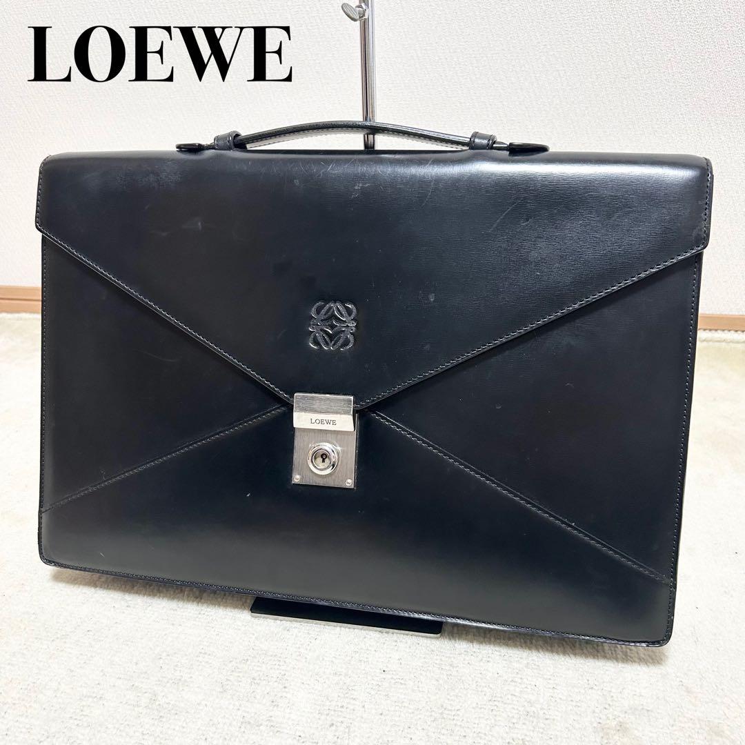 希少　ロエベ ディプロマティコ ビジネスバッグ アナグラム 型押し レザー 黒 楽天市場】【未使用品】【バッグ】LOEWE ロエベ ディプロマティコ
