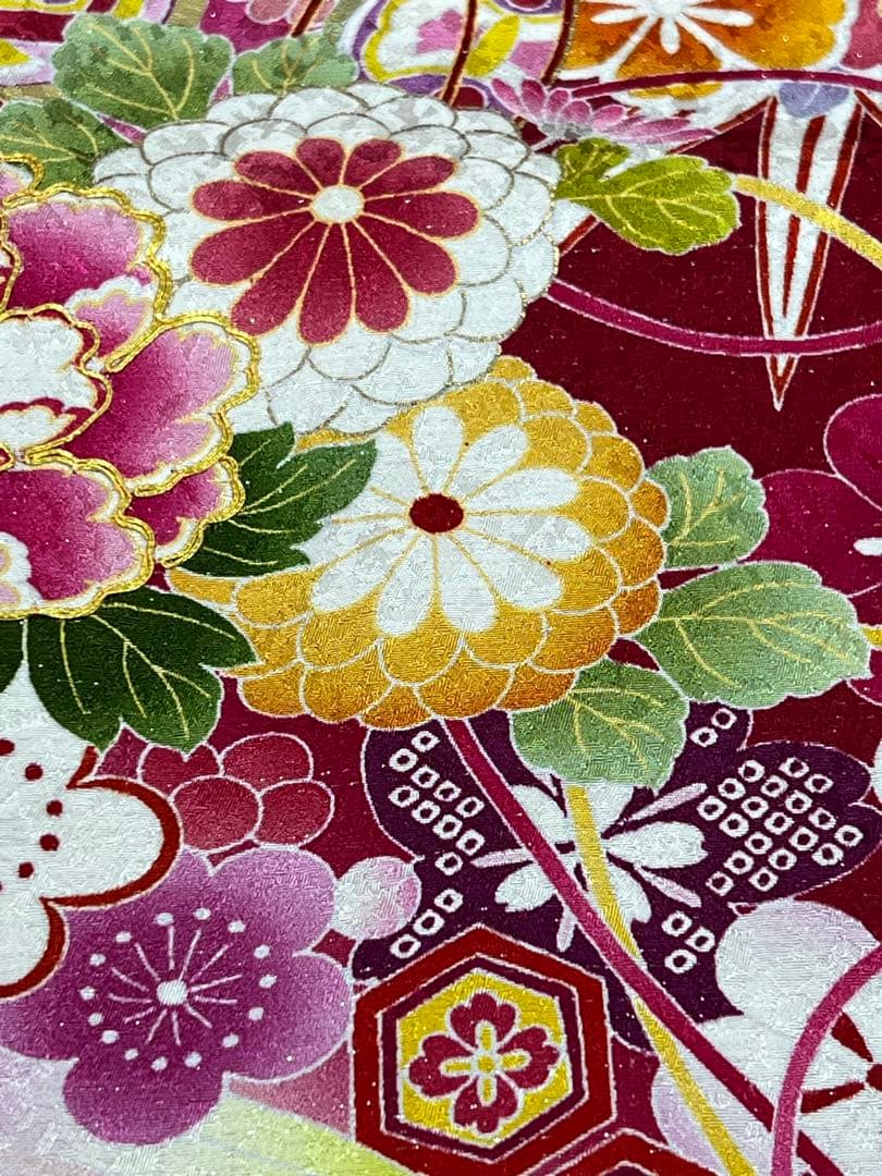 振り袖 フルセット 長襦袢 金彩加工 刺繍入り 銀通し 成人式 ブランド