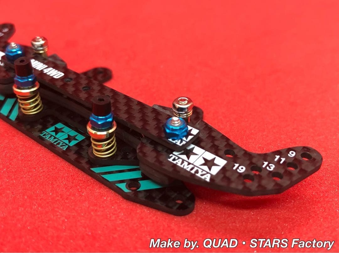 ミニ四駆パーツ】2軸ATピボットバンパー 2022カーボン【ブルーVer