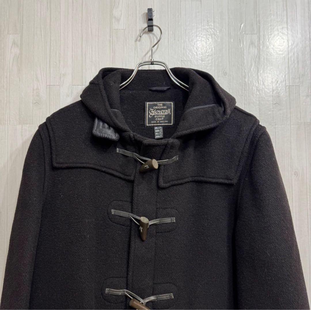 伊地知  英国製 グローバーオール ダッフルコート 黒 メンズ L相当