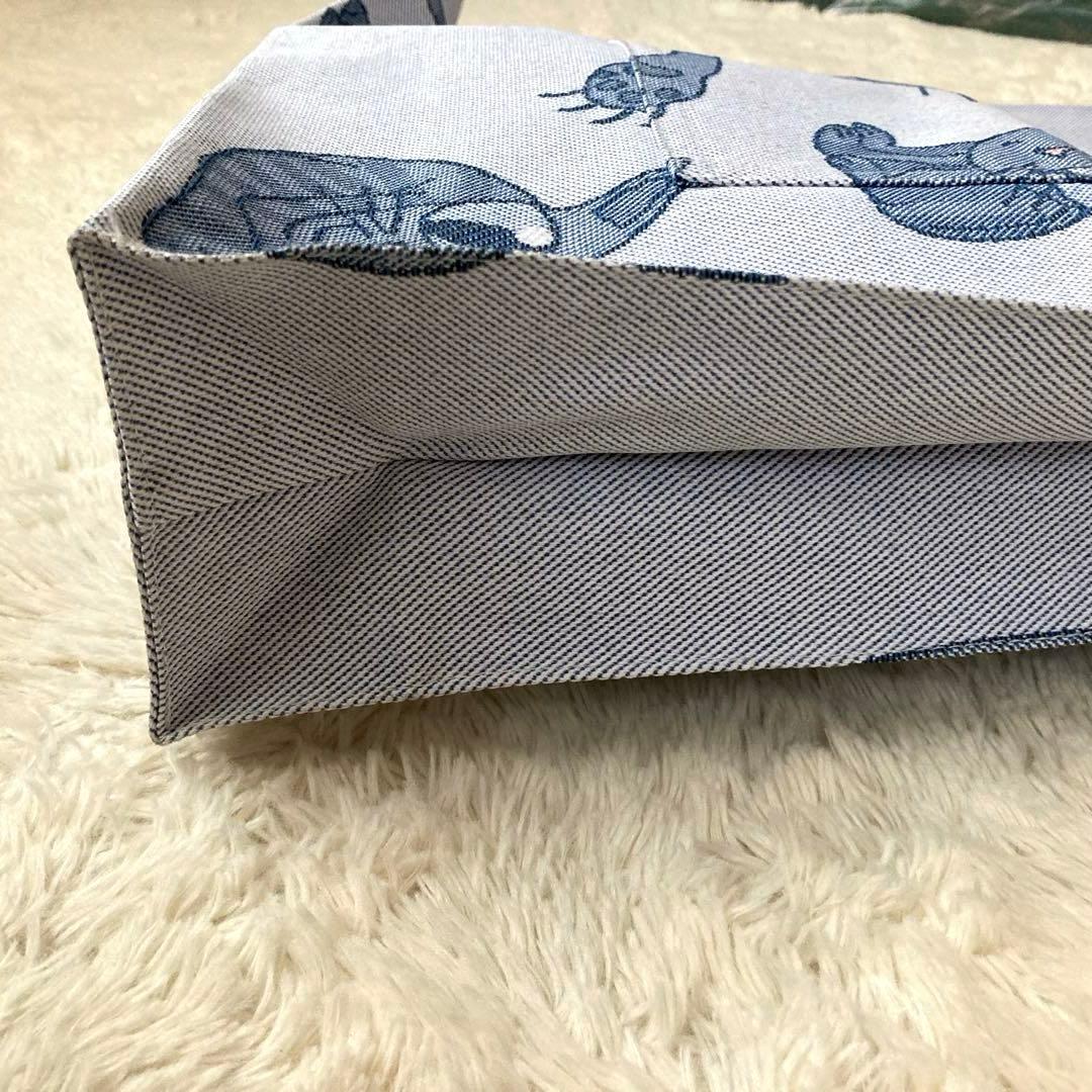 ヒルダヒルダ】タグ付き未使用品 ジャガード織りトートバッグ 猫