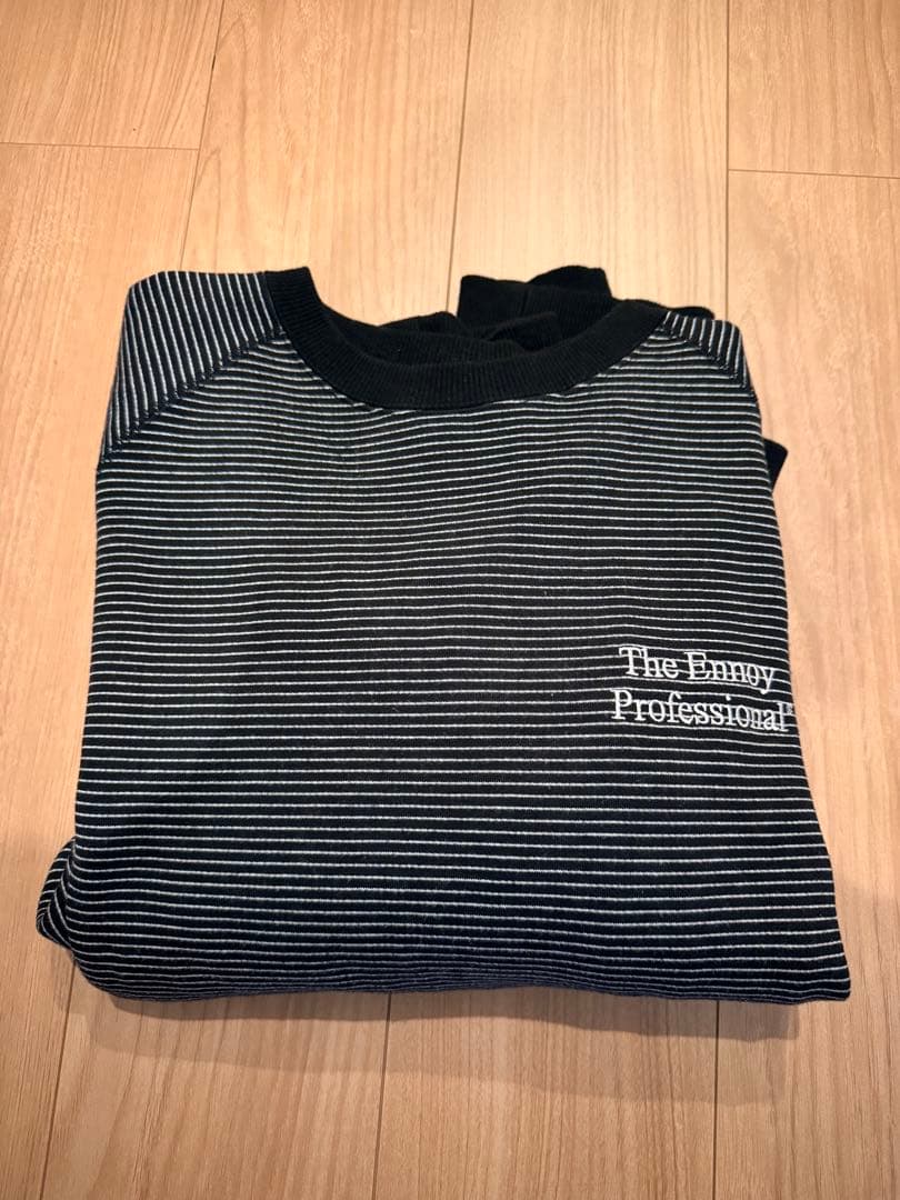 【極美品】ennoy -BORDER CREW NECK SWEAT
