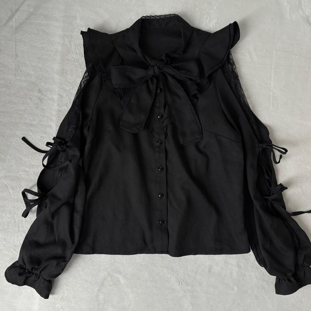 地雷 マーズ mars リボン ブラウス チェックスカパン セットアップ