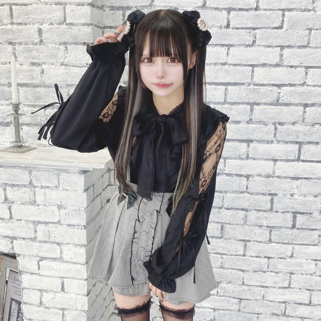 地雷 マーズ mars リボン ブラウス チェックスカパン セットアップ