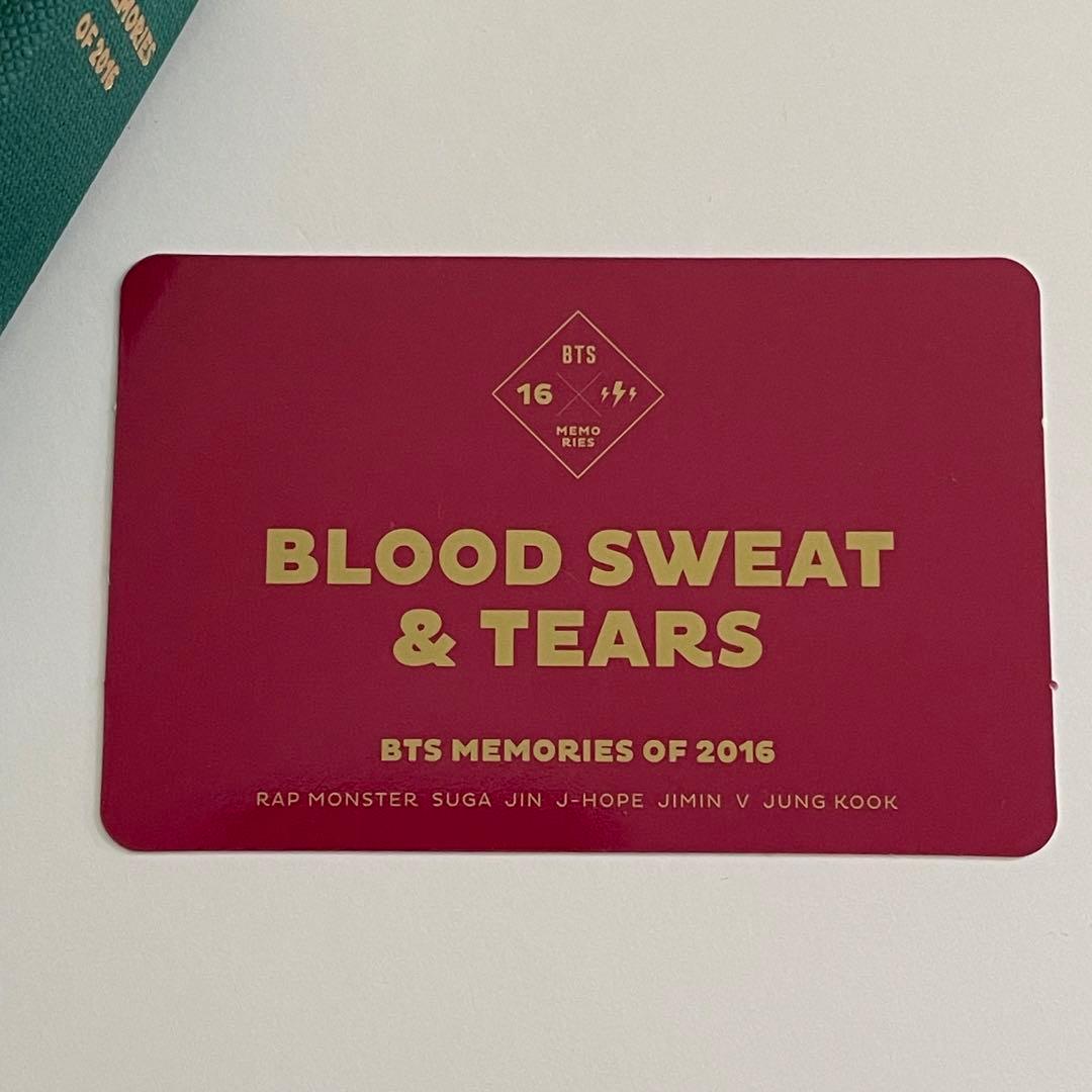 BTS メモリーズ 2016 memories DVD 日本語 トレカ　血汗涙