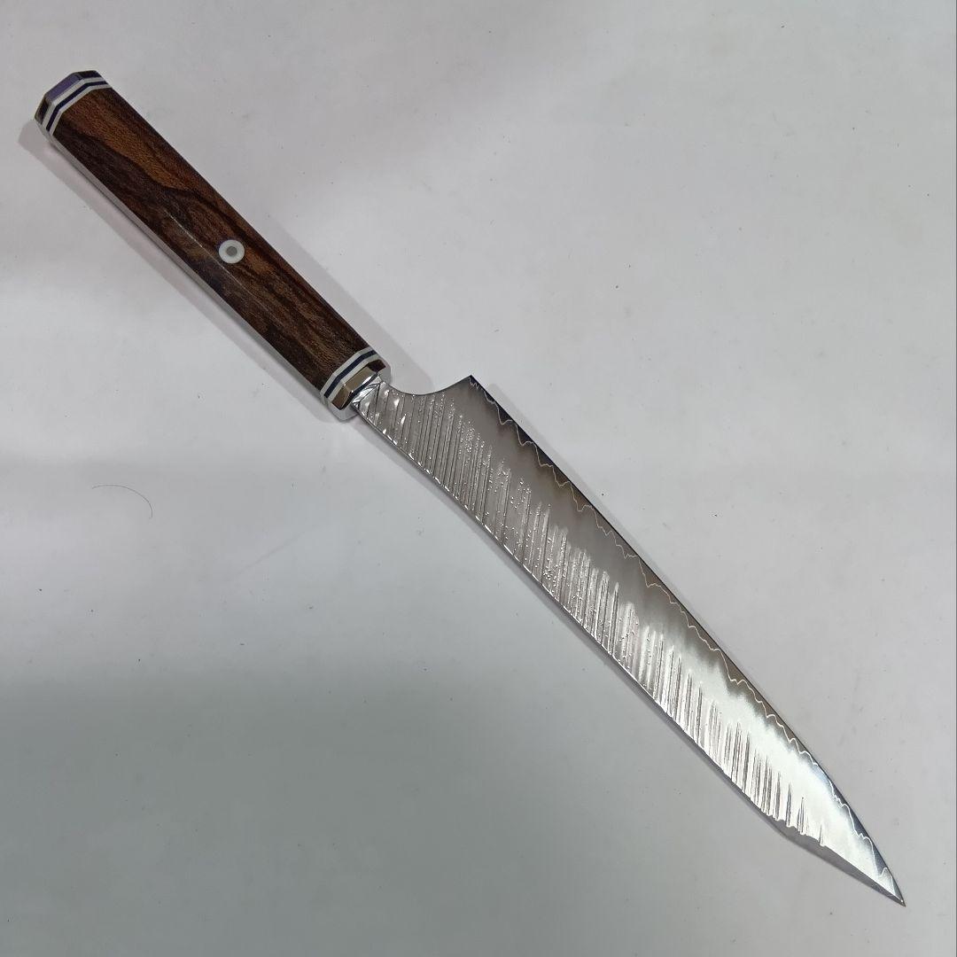 鬼反り切付型 V金10号 9層クラッド鋼 筋引 包丁