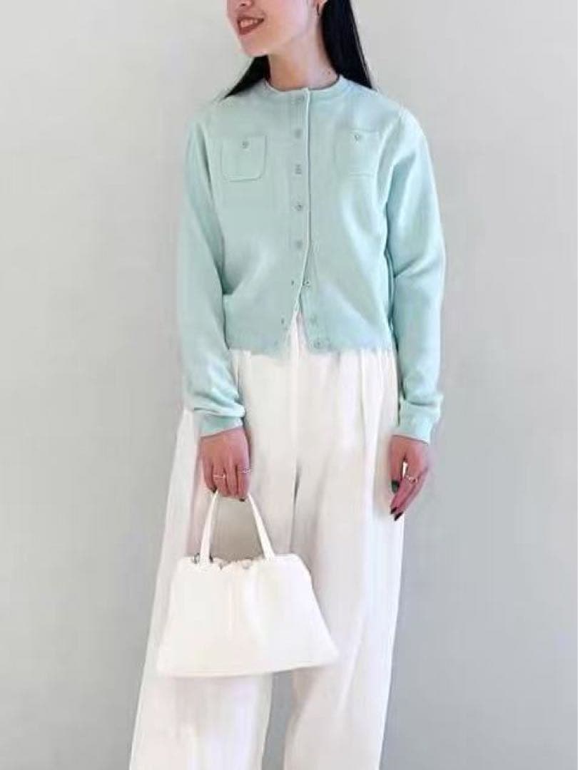 CABaN コットンカシミヤ クルーネックカーディガン62番 S - メルカリ