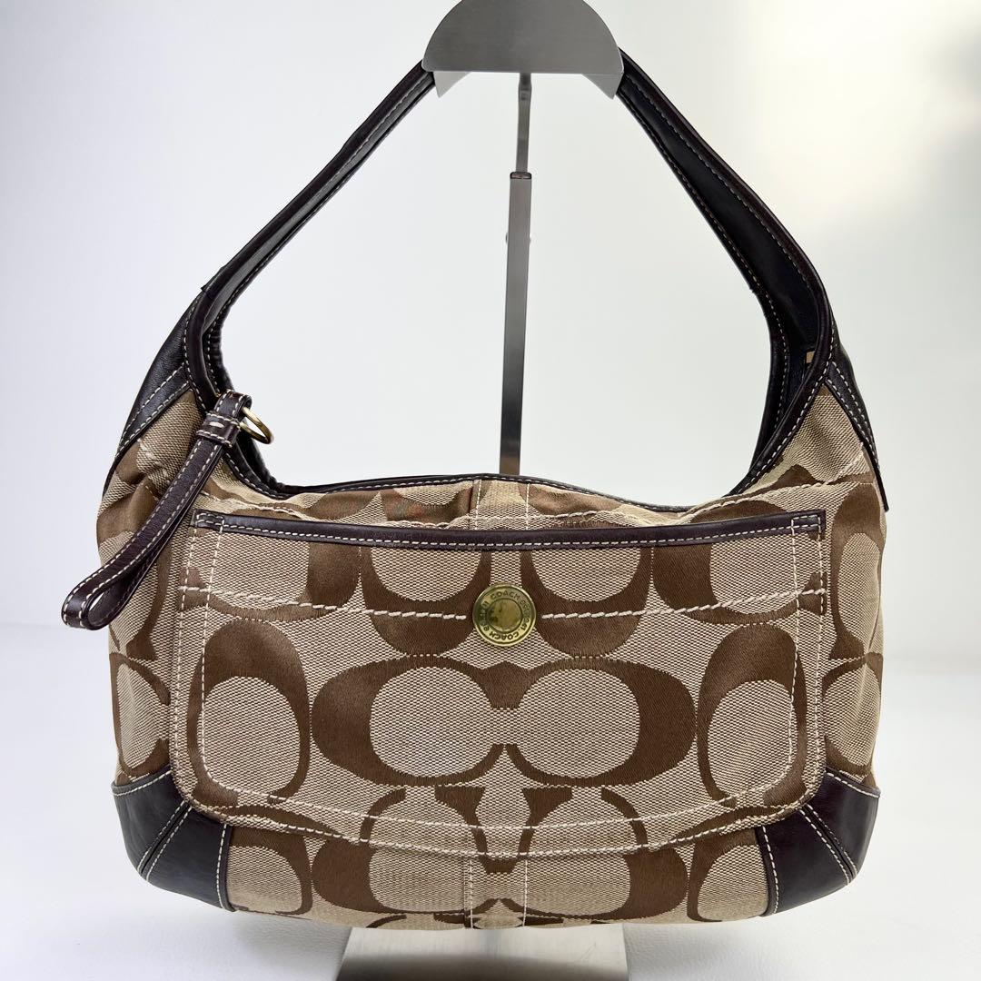 y2k✨00s】COACH ワンショルダー アクセサリーポーチ シグネチャー