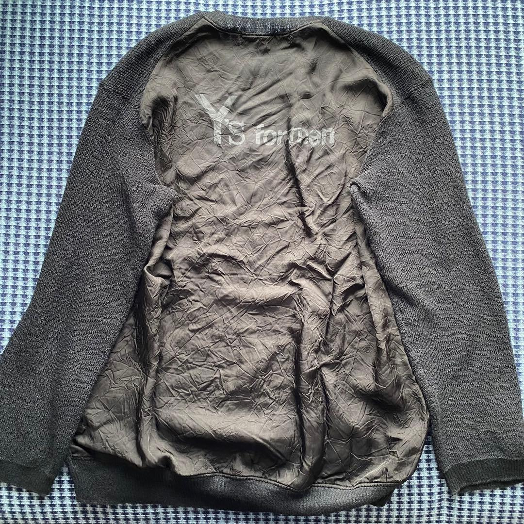 Y's for men 26SS ビッグロゴラウンドネックプルオーバー ブラック