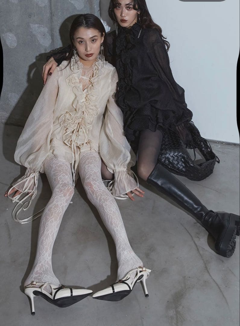 ANDREA&Co. フリルチュニックセットアップワンピース アイボリー