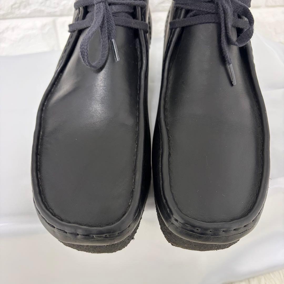 美品】Clarks クラークス ワラビー オールレザー クレープソール 黒