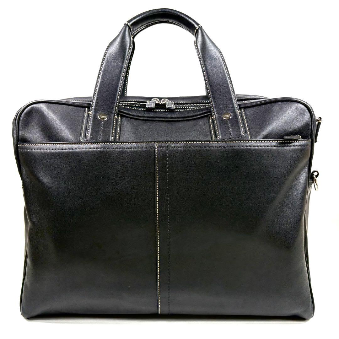 極美品✨コーチ 2way ビジネスバッグ F70094 ブラック オールレザー